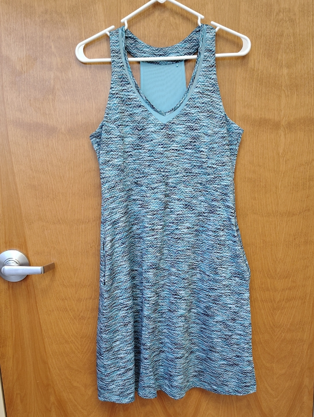 MPG Women's Travel Dress Blue Aqua Print
